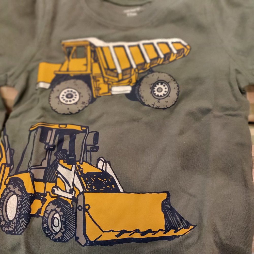 Carter's 3 T olive green with dump truck - NWT